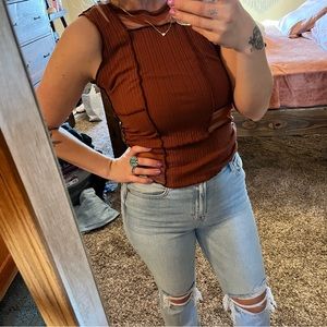 Gilded intent patch work tank top small